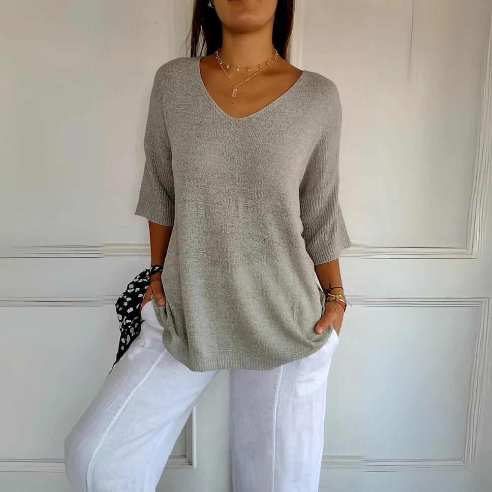 Pull Miranda – Pull décontracté à décolleté en V