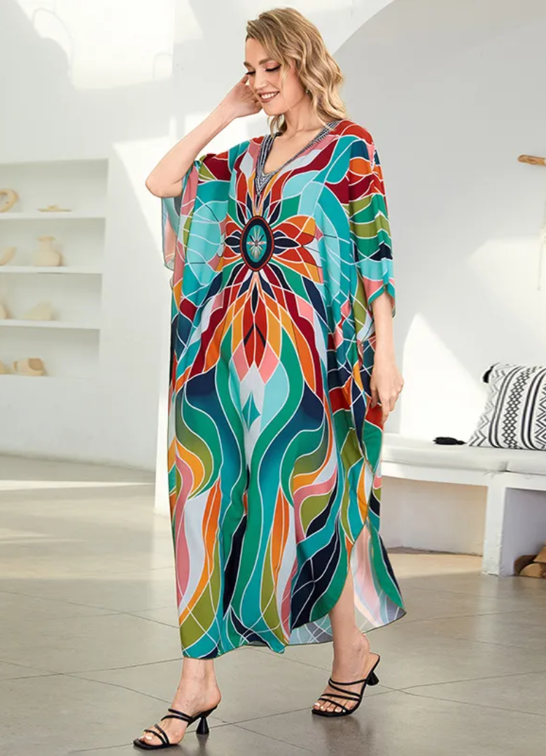 Robe Tropicale en Fibre de Bambou