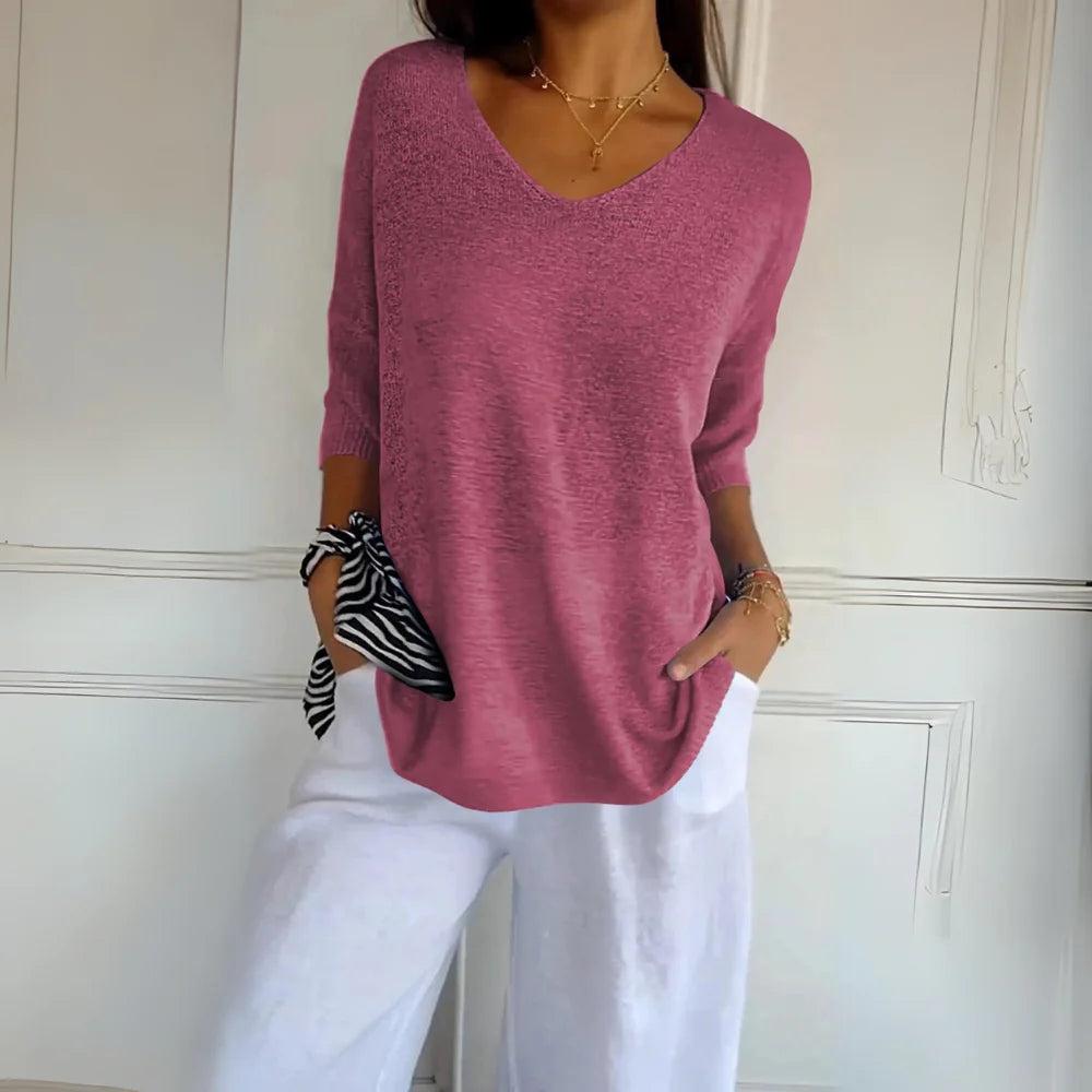 Pull Miranda – Pull décontracté à décolleté en V