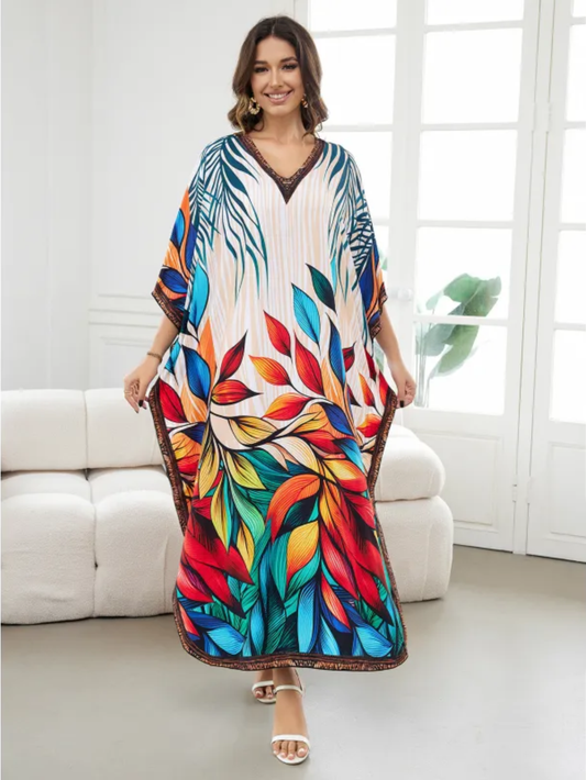 Robe Tropicale en Fibre de Bambou