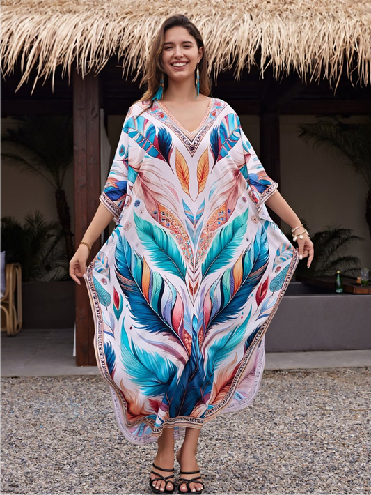 Robe Tropicale en Fibre de Bambou