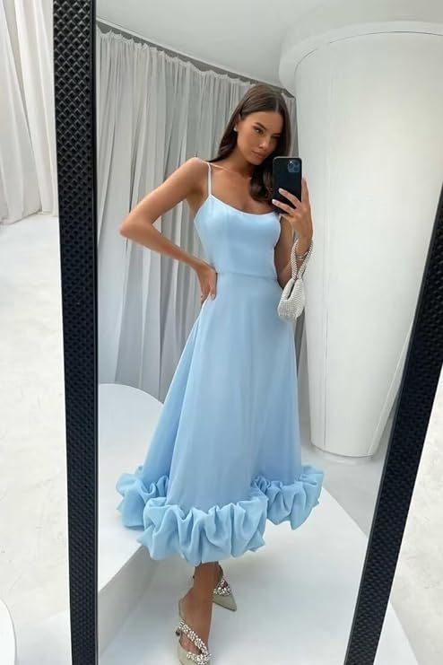 Robe Bustier à Volants en Bas de Corsage Drapé