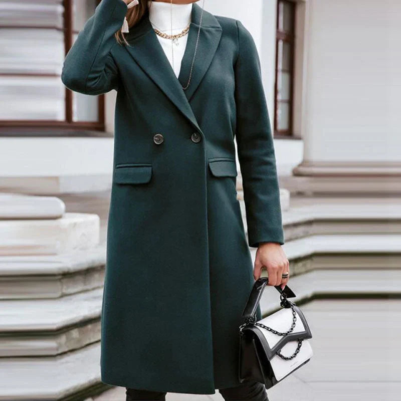 Manteau Long Aubrey Élégant pour Femmes