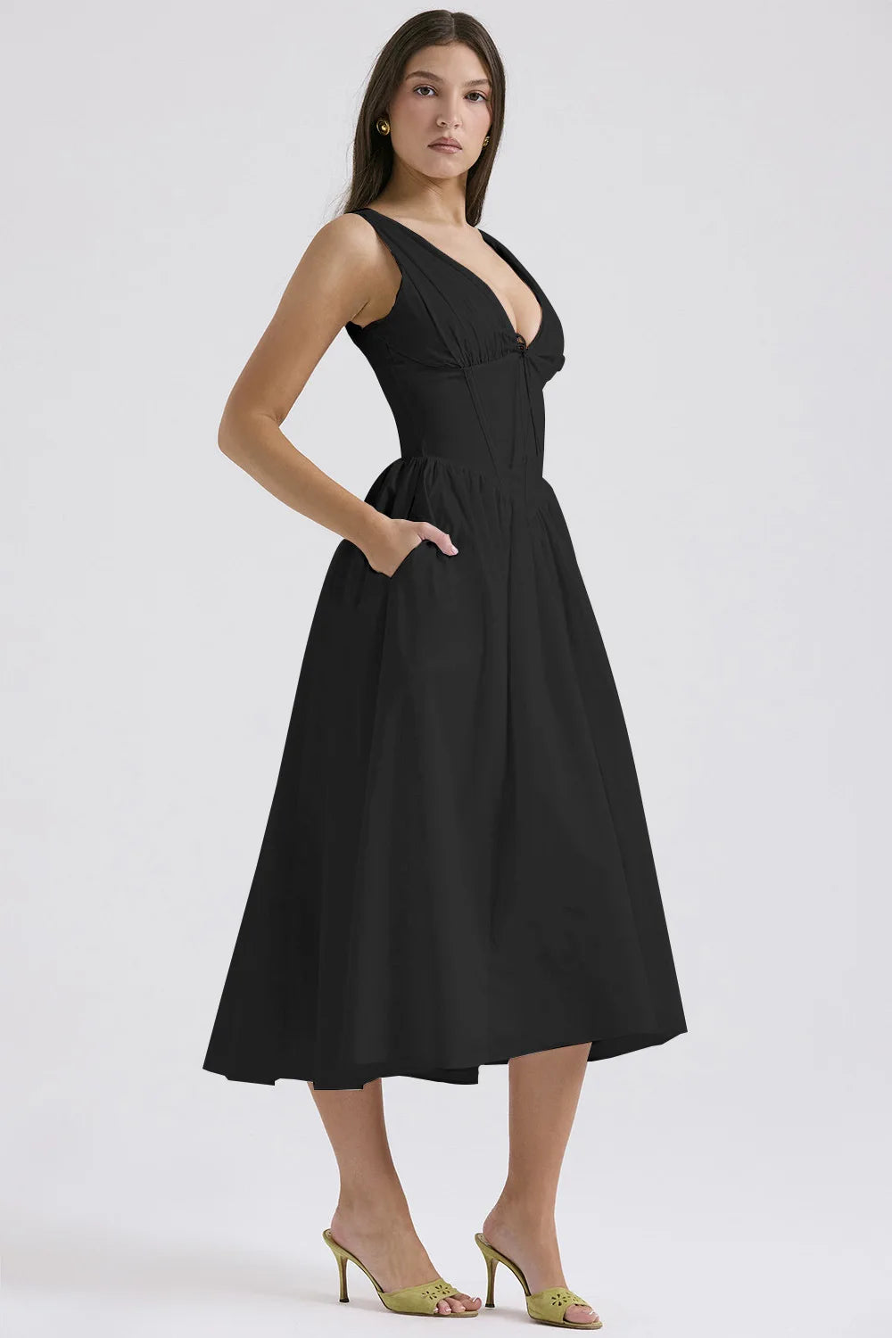 Robe Longue avec Taille Cintrée